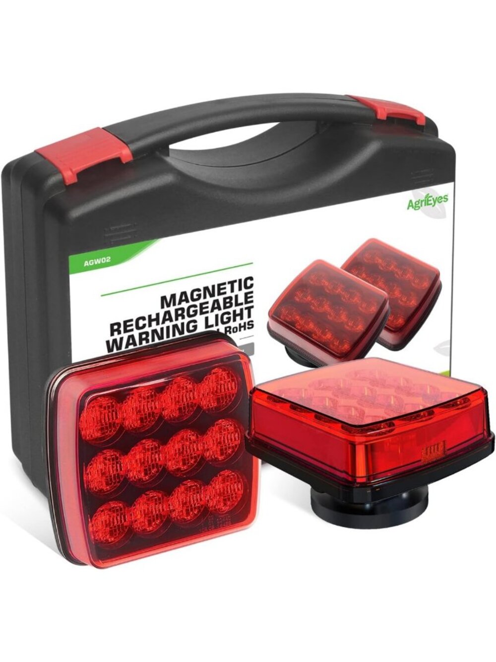 Magnetic Wireless Strobe Lights - Red Flashing Safety Lights for Cars & Bikes